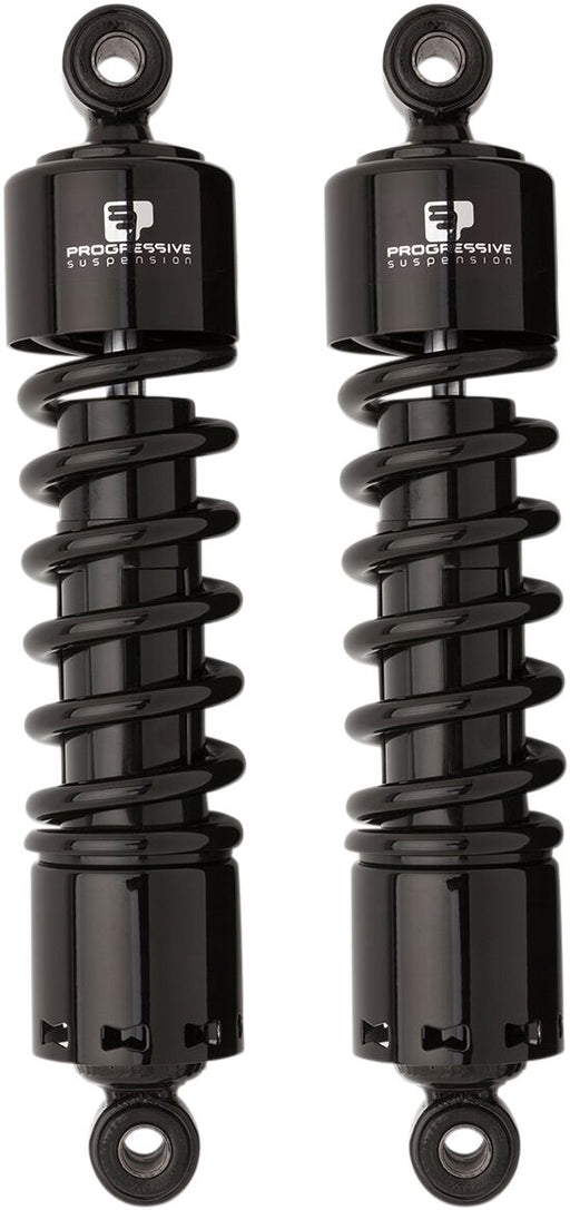 Progressive Suspension 412 Series Shocks 412 Series without Covers Shock Absorber Black Rear Coilover Monotube Steel Pair