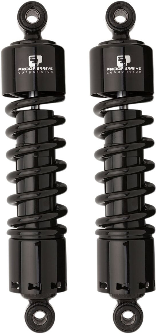 Progressive Suspension 412 Series Shocks 412 Series without Covers Shock Absorber Black Rear Coilover Monotube Steel Pair