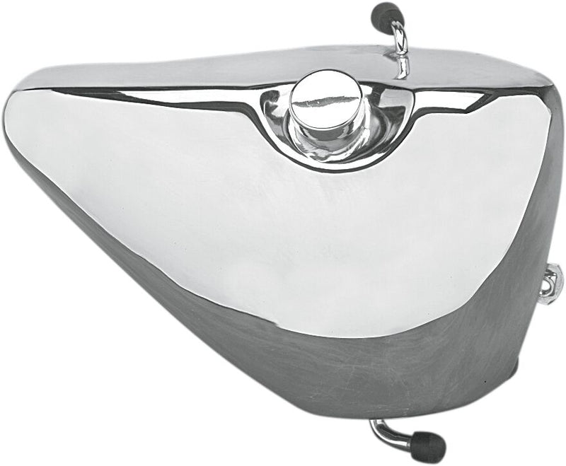 Drag Specialties Oil Tank Chrome Silver Steel
