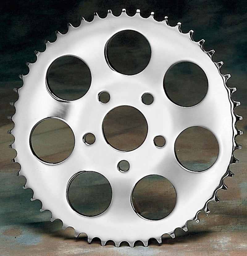 Drag Specialties Rear Wheel Sprocket Chrome Dished Drive Carbon Steel - 17512P