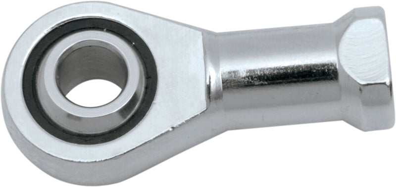 Drag Specialties Self-Aligning Chrome Rod End Silver with Hole Shift Linkage