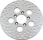 Drag Specialties Vintage Drilled Brake Rotor Shovelhead Silver Front One Piece (Fixed) Stainless Steel