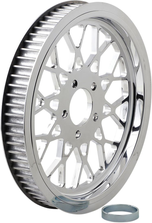 Belt Drives Ltd. 1-1/2" Rear Belt Pulley Polished Mesh Billet Aluminium