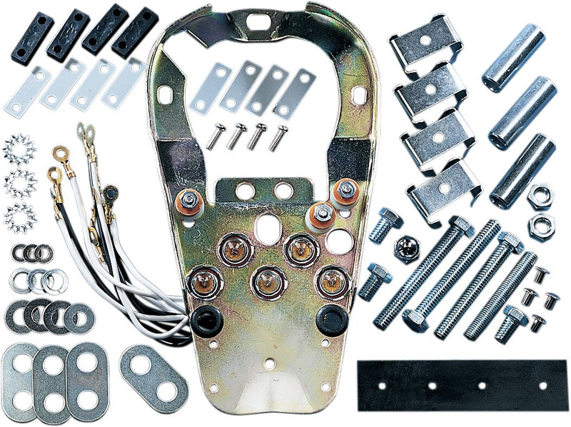 Drag Specialties Dash Base with Wire Harness Kit Base Plate Cat Eye