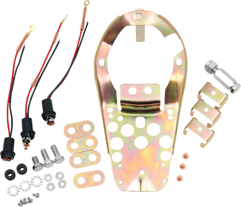 Drag Specialties Three-Light Dash Base for 1966-1967 Harley-Davidson FL and 1963-1964 Harley-Davidson Duo Glide - FL Motorcycles - 70356