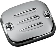 Drag Specialties Front Brake Master Cylinder Cover Chrome Silver Grooved Aluminium Kit