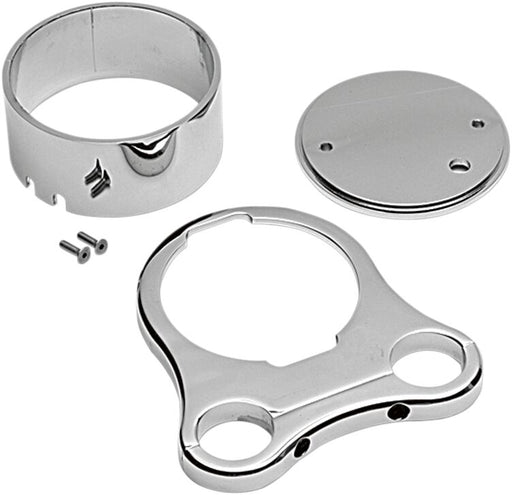 Drag Specialties T-Bar Gauge Mounts Chrome OEM Billet Aluminium Kit