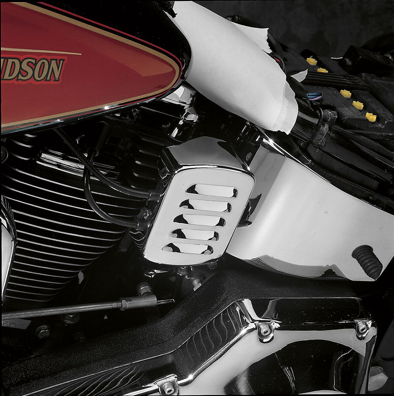 Drag Specialties Louvered Coil Cover Chrome - 13005