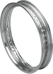 Drag Specialties Rolled Edge Front Rim Chrome Silver Drop Center 40 Hole Steel