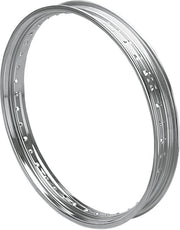 Drag Specialties Rolled Edge Front Rim Chrome Silver Drop Center 40 Hole Steel