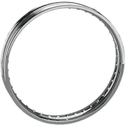 Drag Specialties Chrome 40 Spoke Custom Rim Silver Spun 40 Hole Steel