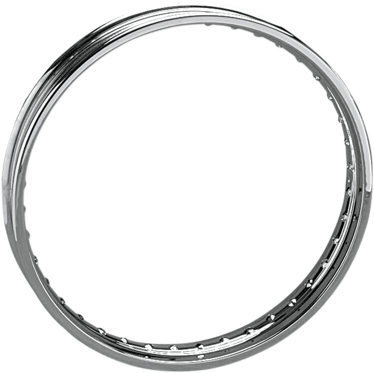 Drag Specialties Chrome 40 Spoke Custom Rim Silver Spun 40 Hole Steel