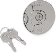Drag Specialties Flush-Mount Locking Gas Cap Fuel Cap Chrome Silver Vented Flush Mount