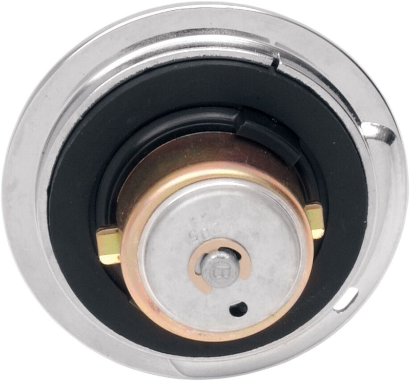 Drag Specialties Flush-Mount Locking Gas Cap Fuel Cap Chrome Silver Vented Flush Mount - 011551