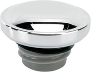 Drag Specialties Screw-In Gas Cap Fuel Cap Chrome Silver Non-Vented Stainless Steel