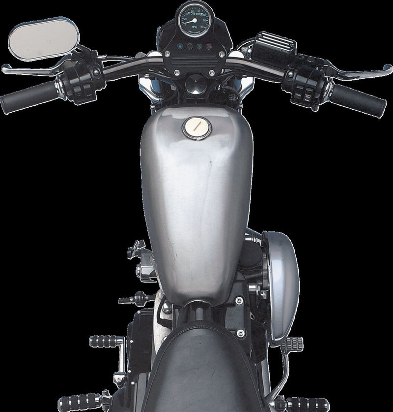 Drag Specialties 2.25 Gallon Rubber Mount Gas Tank for 1982-1994 Harley-Davidson Sportster Motorcycles - 011484-BX34