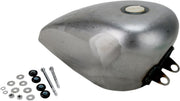 Drag Specialties Gas Tank Raw Silver Rubber Mount Steel