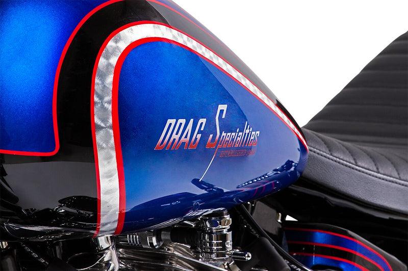 Drag Specialties Fat Bob-Style Gas Tank Fuel Tank Raw Silver Fatbob Steel - 011275-BX36