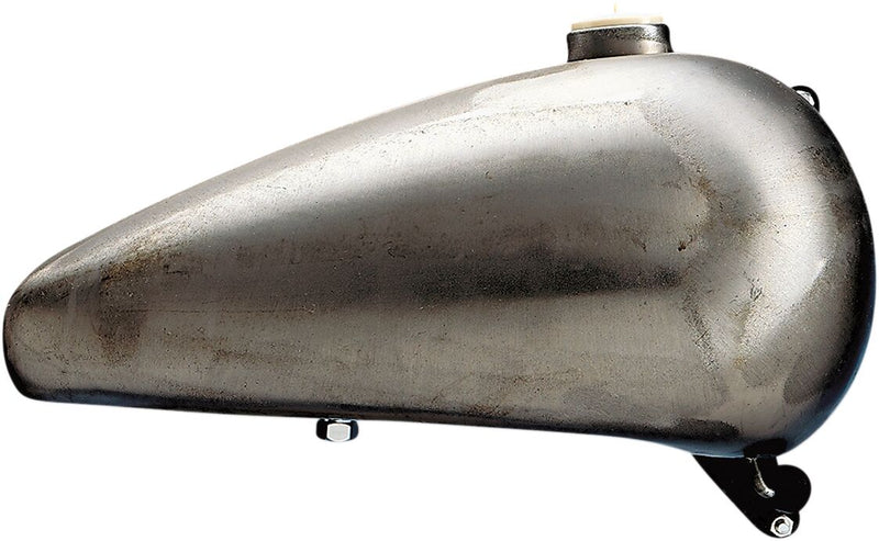 Drag Specialties Fat Bob-Style Gas Tank Fuel Tank Raw Silver Fatbob Steel - 011276-BX36