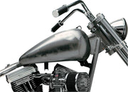 Drag Specialties Fat Bob-Style Gas Tanks Fuel Tank Raw Silver Flatside Fatbob Steel Pair - 011184-BX36