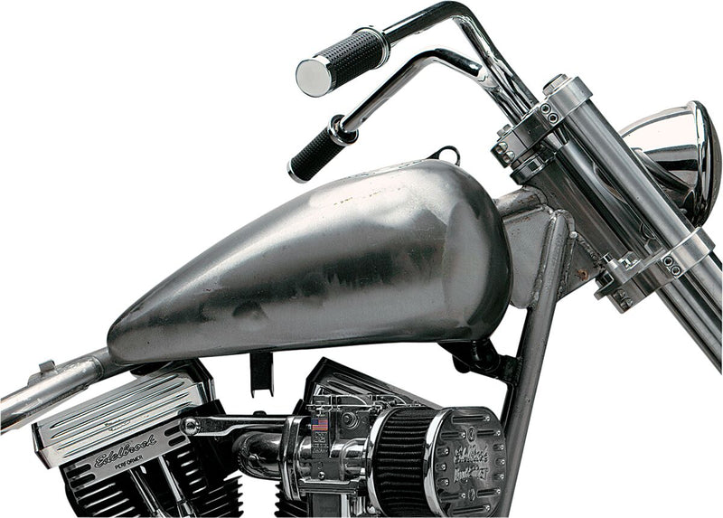 Drag Specialties Fat Bob-Style Gas Tanks Fuel Tank Raw Silver Flatside Fatbob Steel Pair