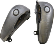 Drag Specialties Fat Bob-Style Gas Tanks Fuel Tank Raw Silver Flatside Fatbob Steel Pair