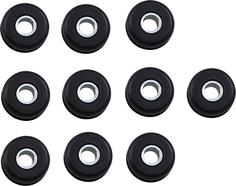 Drag Specialties Gas Tank Grommets Black Silver Fuel Tank Rubber 10 Pack