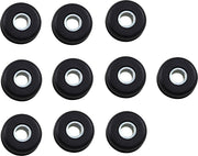 Drag Specialties Gas Tank Grommets Black Silver Fuel Tank Rubber 10 Pack - 22-0112-AHC4