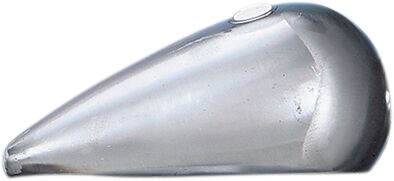 Drag Specialties Rubber-Mount Quickbob™ Gas Tank QuickBob® Fuel Tank Raw Silver Smooth Top Fatbob Steel - 011651-BX38