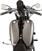 Drag Specialties 2" Extended Two-Piece Flat-Side Gas Tank Set Fuel Tank Raw Silver Extended 2" Flatside - 11584-BX46