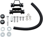 Drag Specialties Custom Mounting Kit for Flatside Tanks Black Silver Fuel Tank Rubber