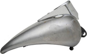 Drag Specialties Extended Dash-Style Rubber-Mount Quickbob® Tank Kit Fuel Tank Raw Silver Extended 2" Rubber Mount Steel