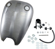 Drag Specialties Extended Smooth-Top QuickBob™ Rubber-Mount Gas Tank Raw Silver Smooth Top QuickBob® Steel Each