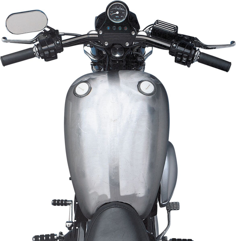 Drag Specialties Extended Smooth-Top QuickBob™ Rubber-Mount Gas Tank Raw Silver Smooth Top QuickBob® Steel - 11583-BX46