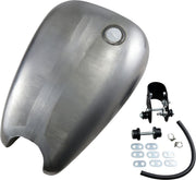 Drag Specialties Extended Smooth-Top QuickBob™ Rubber-Mount Gas Tank Raw Silver Smooth Top QuickBob® Steel - 11586-BX46