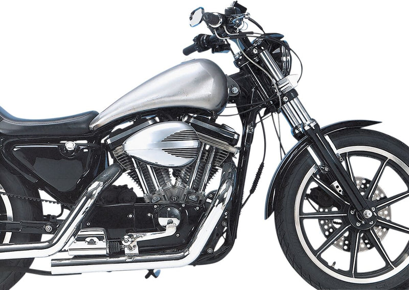 Drag Specialties Extended Smooth-Top QuickBob™ Rubber-Mount Gas Tank Raw Silver Smooth Top QuickBob® Steel - 11586-BX46