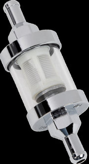 Drag Specialties Clear Fuel Filter Chrome Inline
