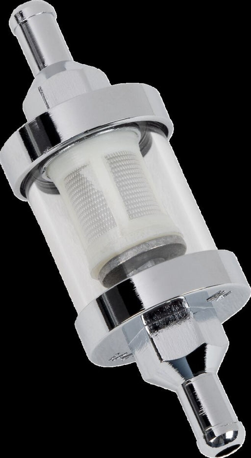 Drag Specialties Clear Fuel Filter Chrome Inline
