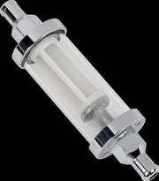 Drag Specialties Clear Fuel Filter Chrome Inline