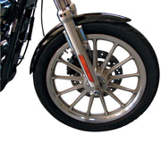 Drag Specialties XLX-Style Front Fender Natural Silver XL-X Steel - 091018