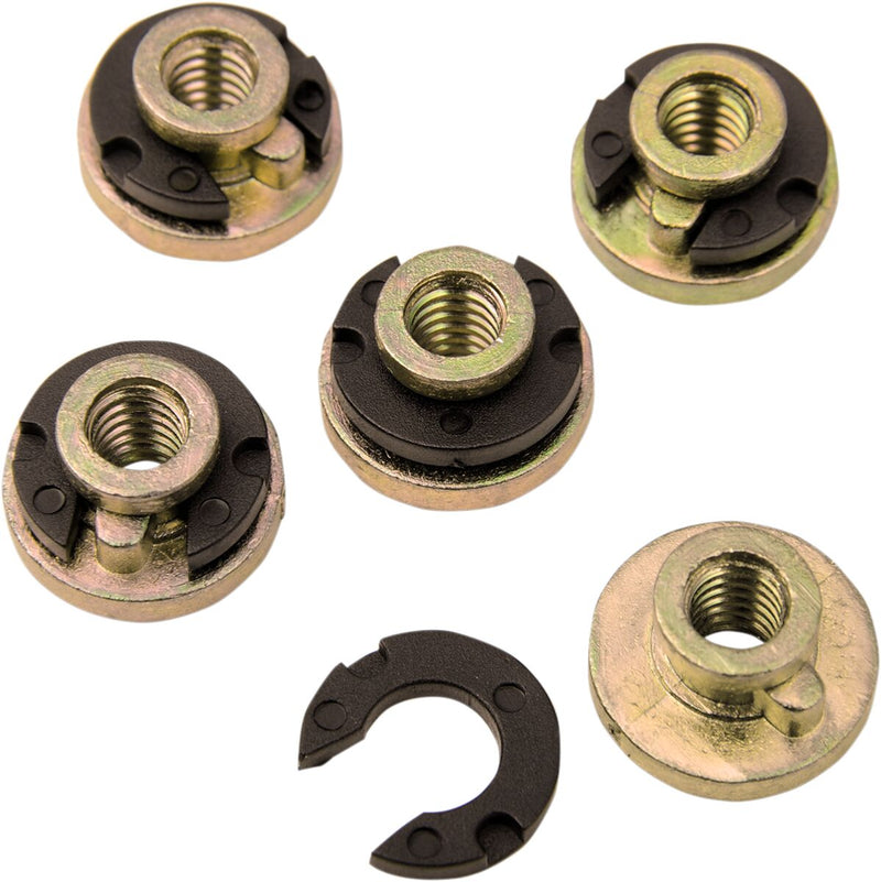 Drag Specialties Seat Mount Nut and Replacement "E" Clip Black Raw Nylon - DS490045-5-HC-3