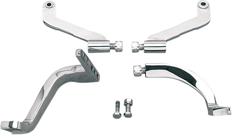 Drag Specialties Driver Floorboard Mounting Brackets Chrome Silver OEM Replacement Kit - 057091-BC5