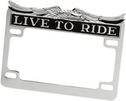 Drag Specialties "Live To Ride" Licence Plate Frame Rear