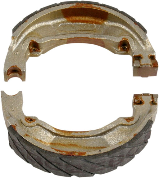 EBC Grooved "G" Brake Shoes for 1976-1989 YAMAHA "G" Grooved Front Rear Organic Base Set