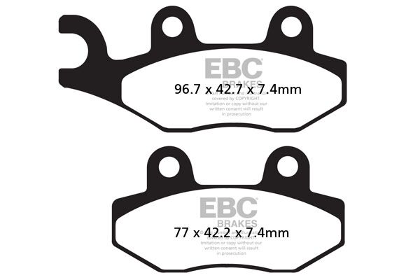 EBC Long-Life Sintered "R" Brake Pads FA-R Series Front Rear Sintered Metal Bronze Set of 2