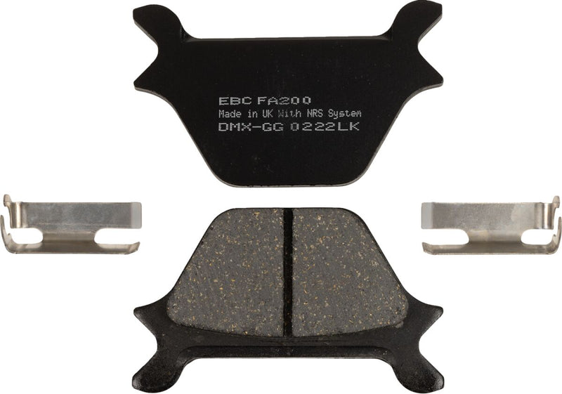 EBC Organic Harley/Buell Brake Pads for 1987-1999 Harley-Davidson FA Series Rear Right Organic Base Aramid Fibre Set of 2