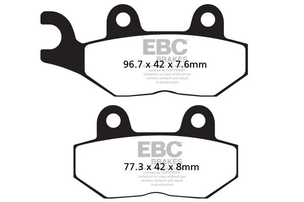 EBC Sintered "HH" Brake Pads for 1992-1998, 2016-2024 TRIUMPH FA-HH Series Front Rear Sintered Metal Copper Alloy Set of 2