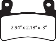 EBC HH Sintered Harley/Buell Brake Pads FA-HH Series Front Sintered Metal Copper Alloy Set of 2
