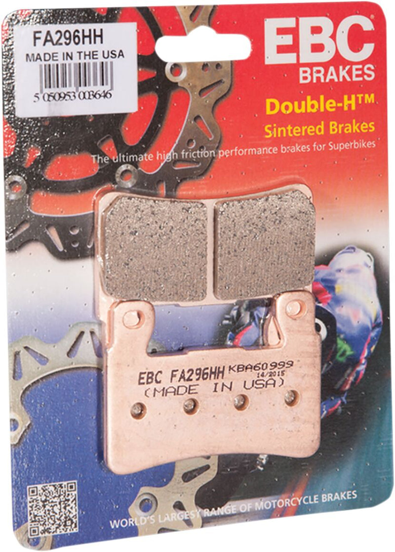 EBC HH Sintered Harley/Buell Brake Pads FA-HH Series Front Sintered Metal Copper Alloy Set of 2 - FA296HH