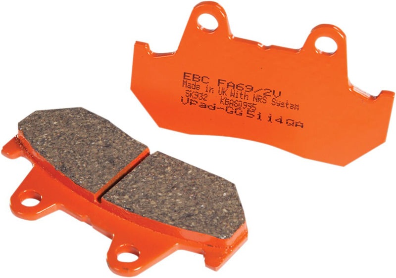 EBC Organic Base "FA" Brake Pads for 1981-1984, 1987-1998 HONDA FA Series Front Aramid Fibre Set of 2 - FA069/2